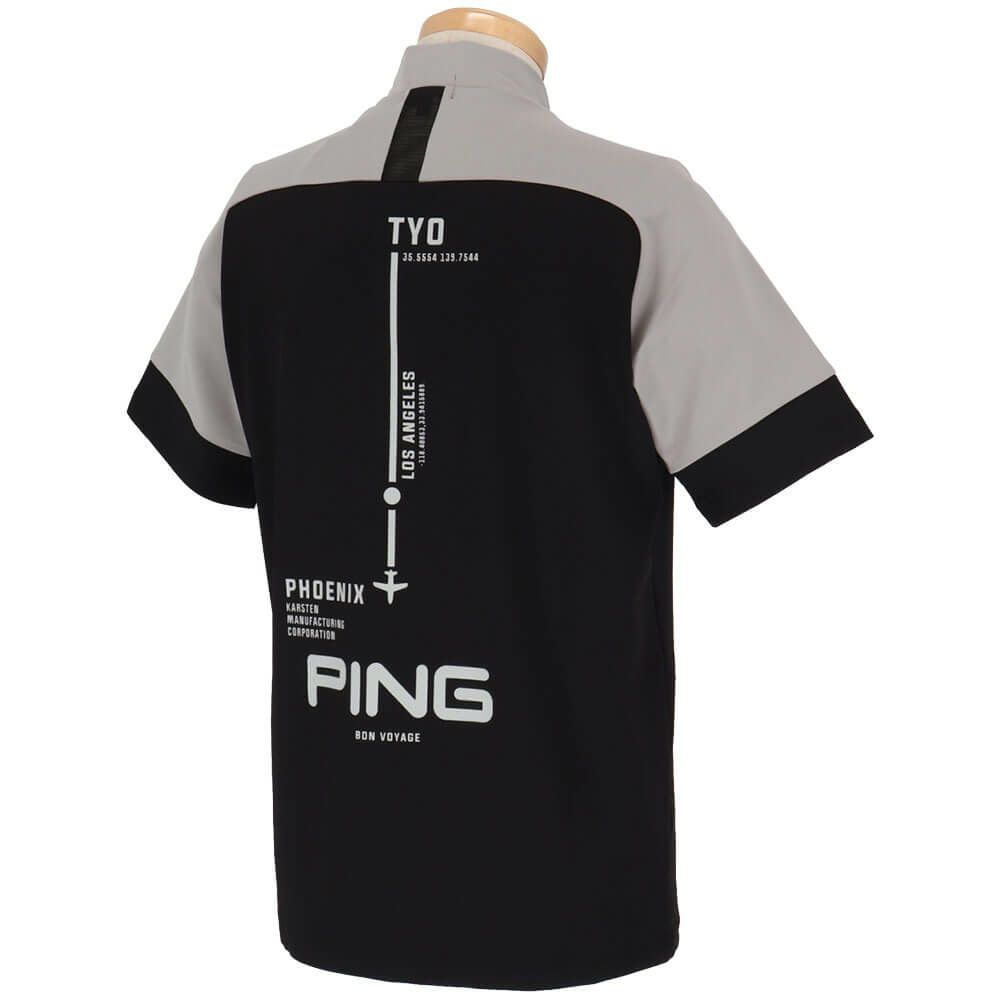 ピン PING　メンズ クイックドライ UV 半袖 ハイネックシャツ 621-5167303　2025年モデル 詳細3