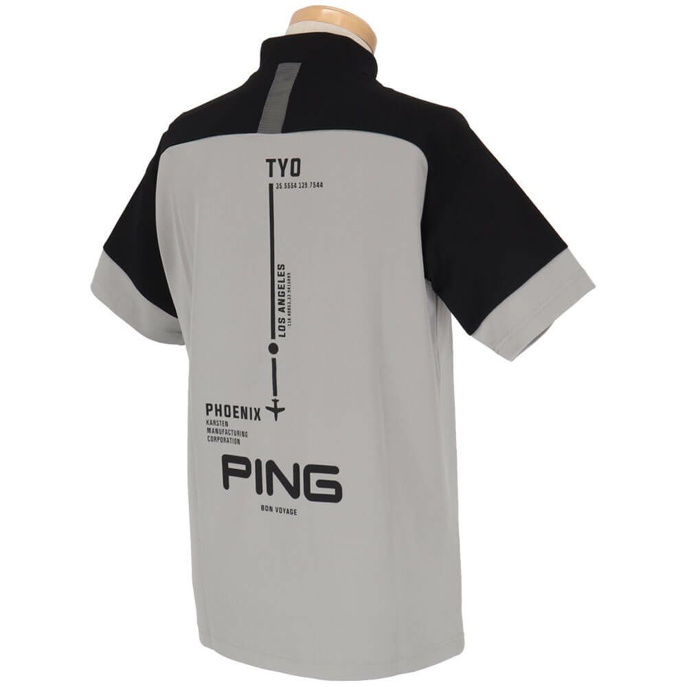 ピン PING　メンズ クイックドライ UV 半袖 ハイネックシャツ 621-5167303　2025年モデル 詳細6