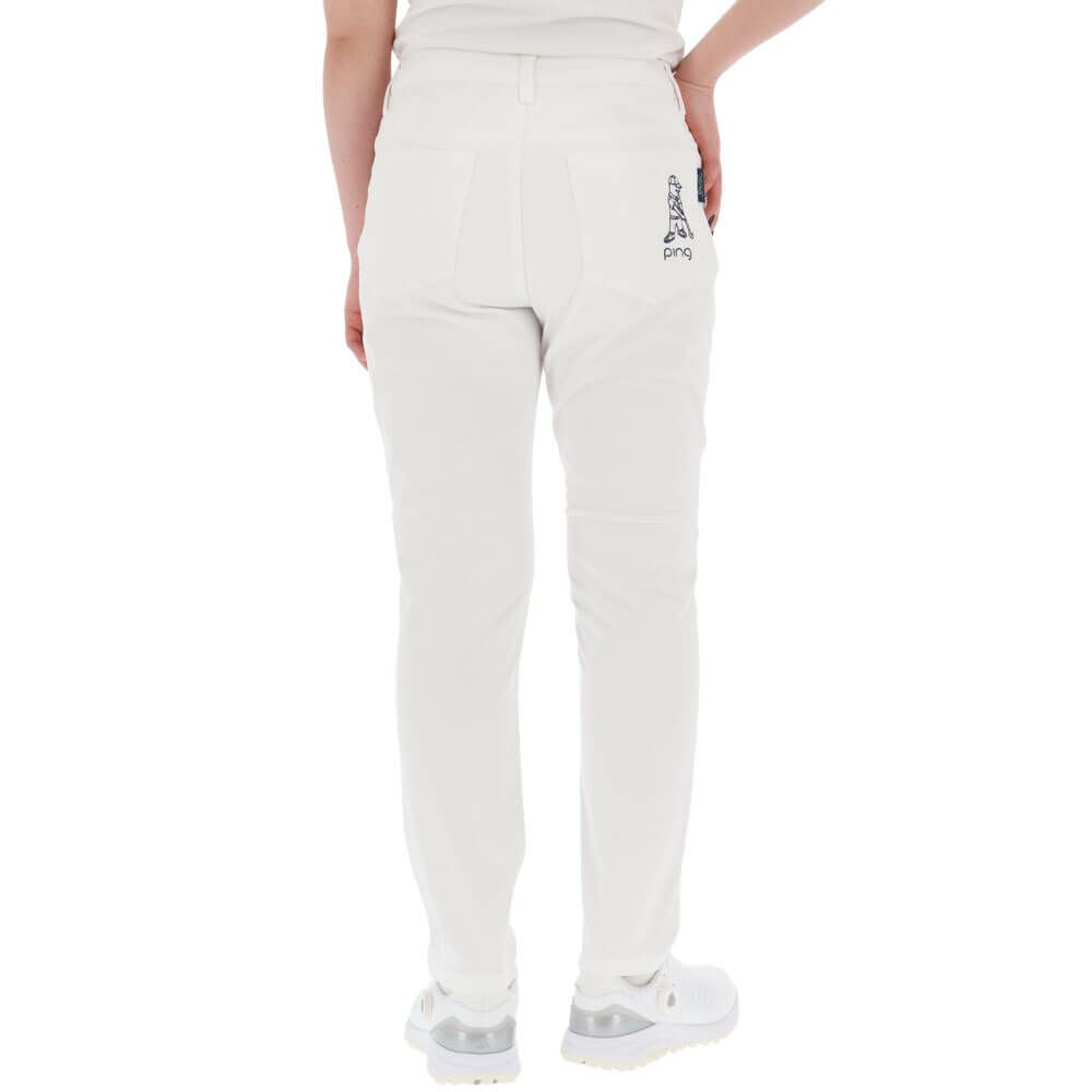 ピン PING　レディース ロゴ刺繍 全方向ストレッチ ライトテーパード 5ポケット ロングパンツ 622-5131200　2025年モデル 詳細6