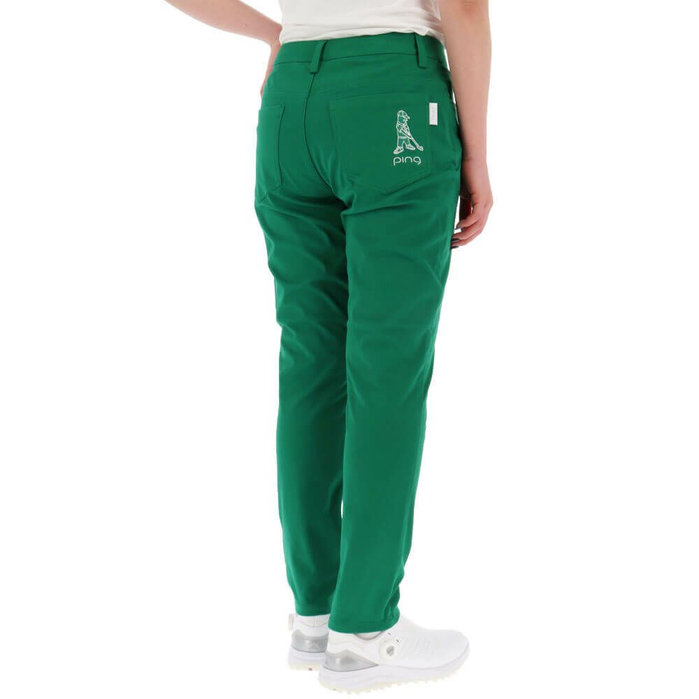 ピン PING　レディース ロゴ刺繍 全方向ストレッチ ライトテーパード 5ポケット ロングパンツ 622-5131200　2025年モデル 詳細9