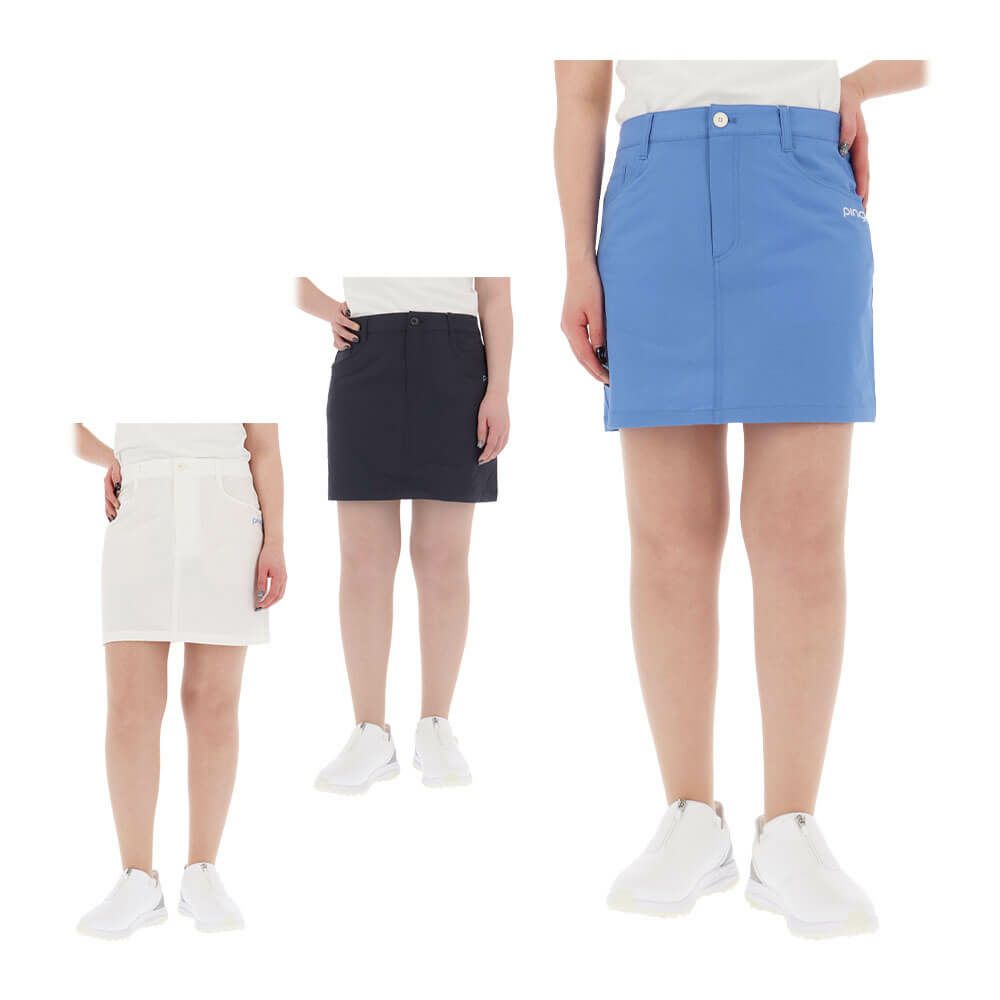 ピン PING　レディース ロゴ刺繍 全方向ストレッチ 二重織 台形 スカート 622-5134104　2025年モデル 詳細1