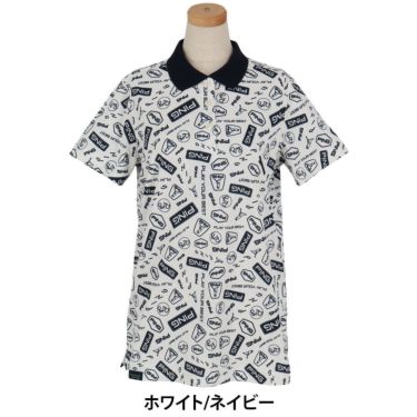 ピン PING　レディース 総柄 プリント 半袖 ポロシャツ 622-5160208　2025年モデル 詳細2
