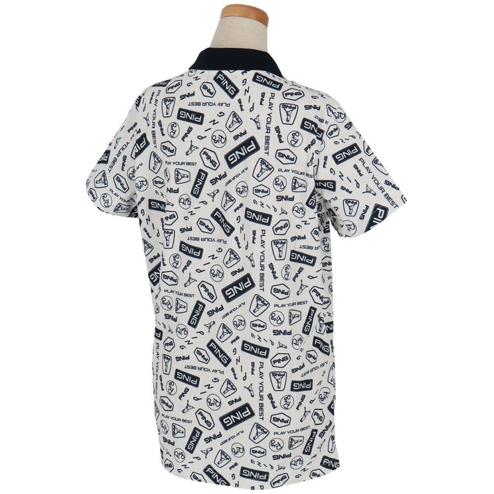 ピン PING　レディース 総柄 プリント 半袖 ポロシャツ 622-5160208　2025年モデル 詳細3