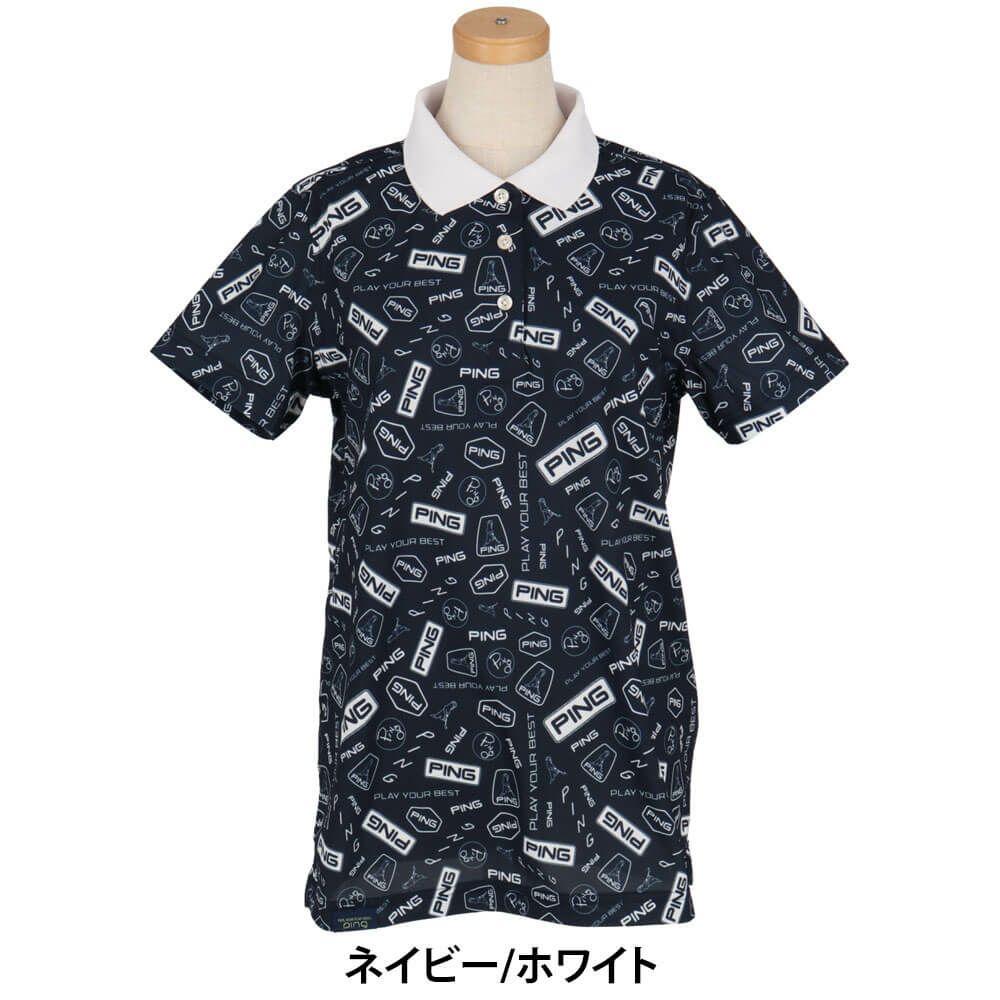 ピン PING　レディース 総柄 プリント 半袖 ポロシャツ 622-5160208　2025年モデル 詳細5