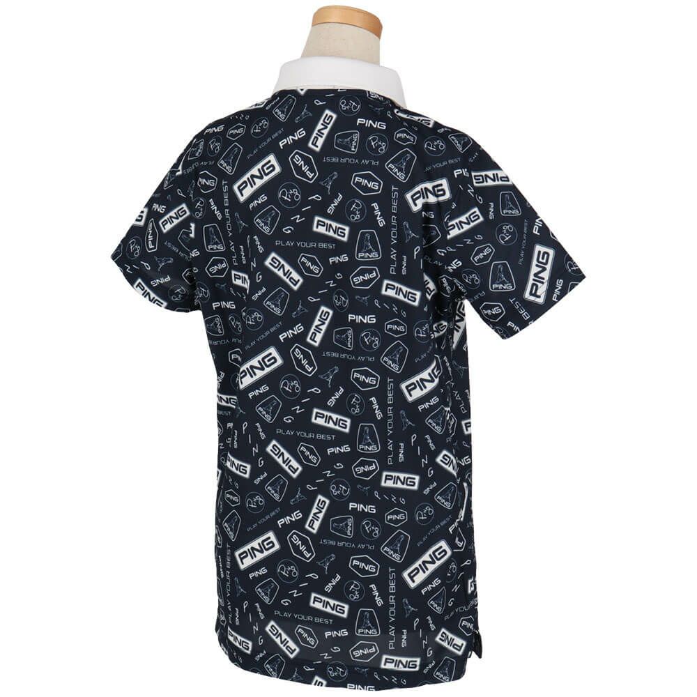 ピン PING　レディース 総柄 プリント 半袖 ポロシャツ 622-5160208　2025年モデル 詳細6