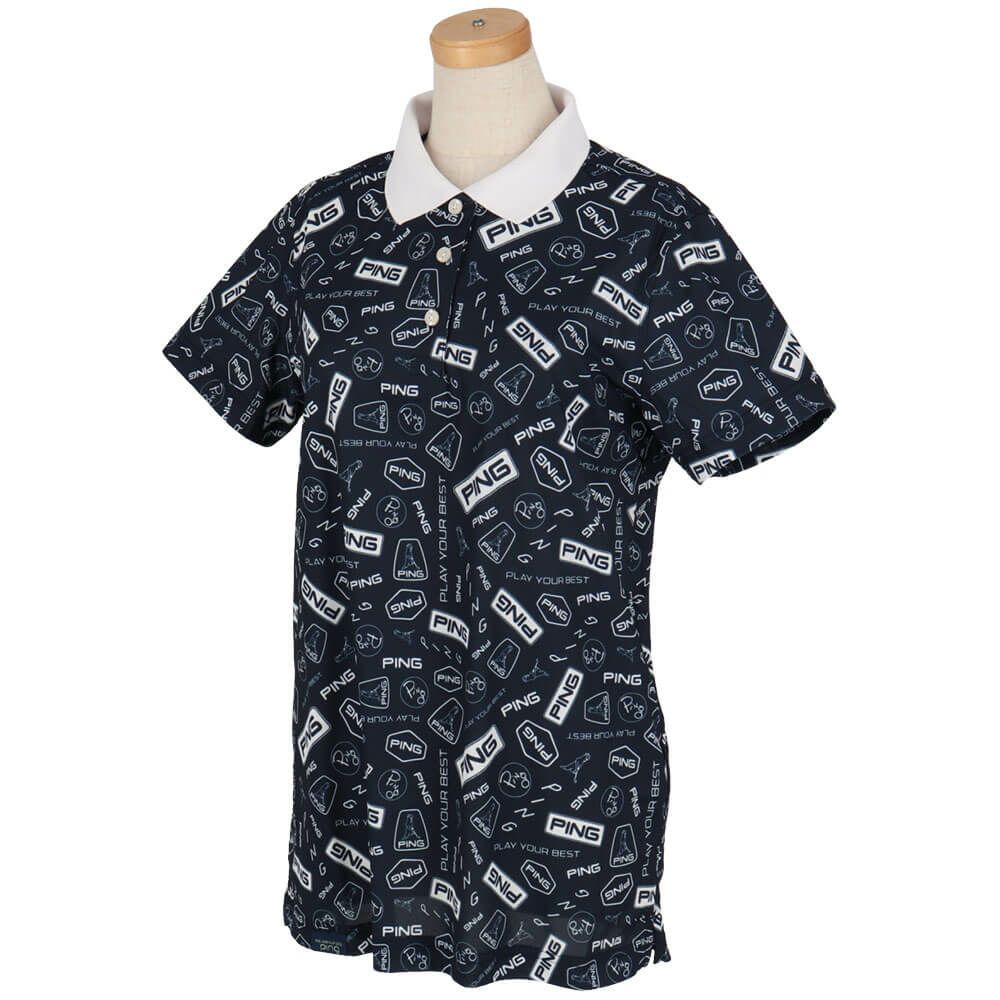 ピン PING　レディース 総柄 プリント 半袖 ポロシャツ 622-5160208　2025年モデル 詳細7