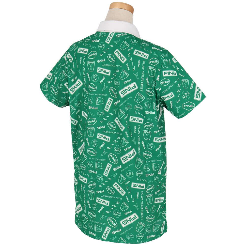 ピン PING　レディース 総柄 プリント 半袖 ポロシャツ 622-5160208　2025年モデル 詳細9