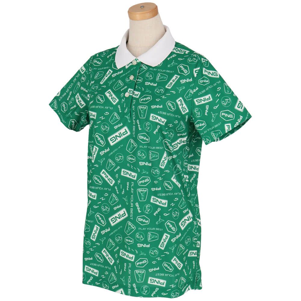 ピン PING　レディース 総柄 プリント 半袖 ポロシャツ 622-5160208　2025年モデル 詳細10