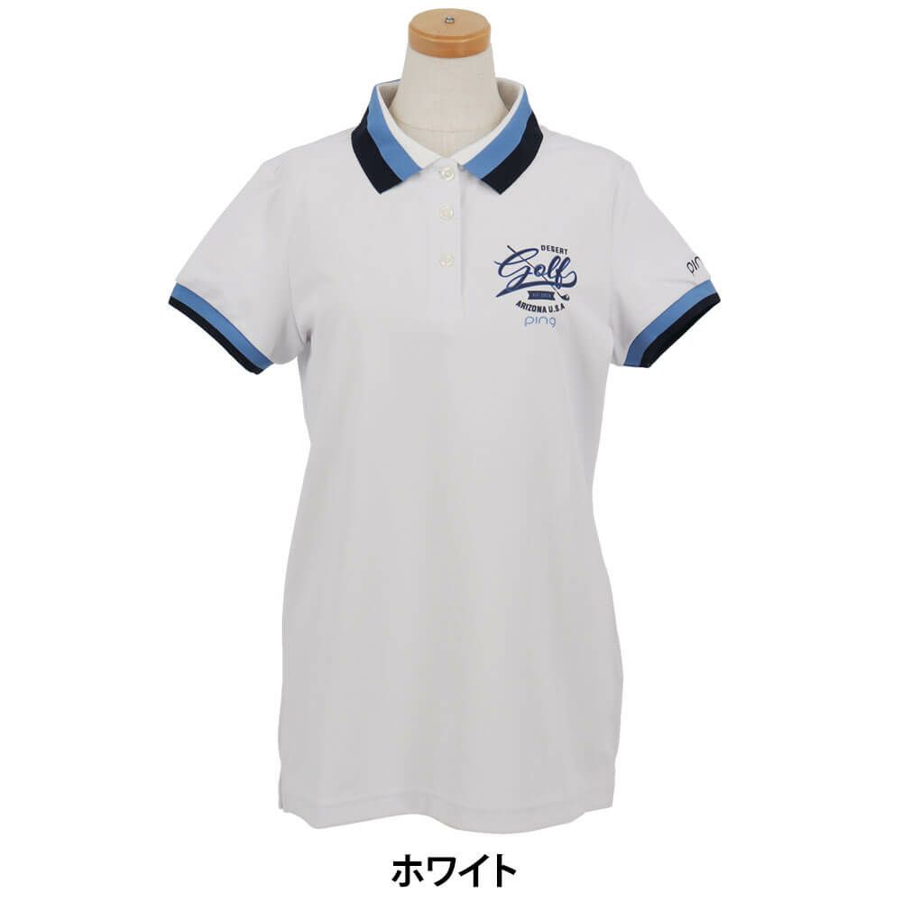 ピン PING　レディース ロンナイズカノコ 半袖 ポロシャツ 622-5160304　2025年モデル 詳細2