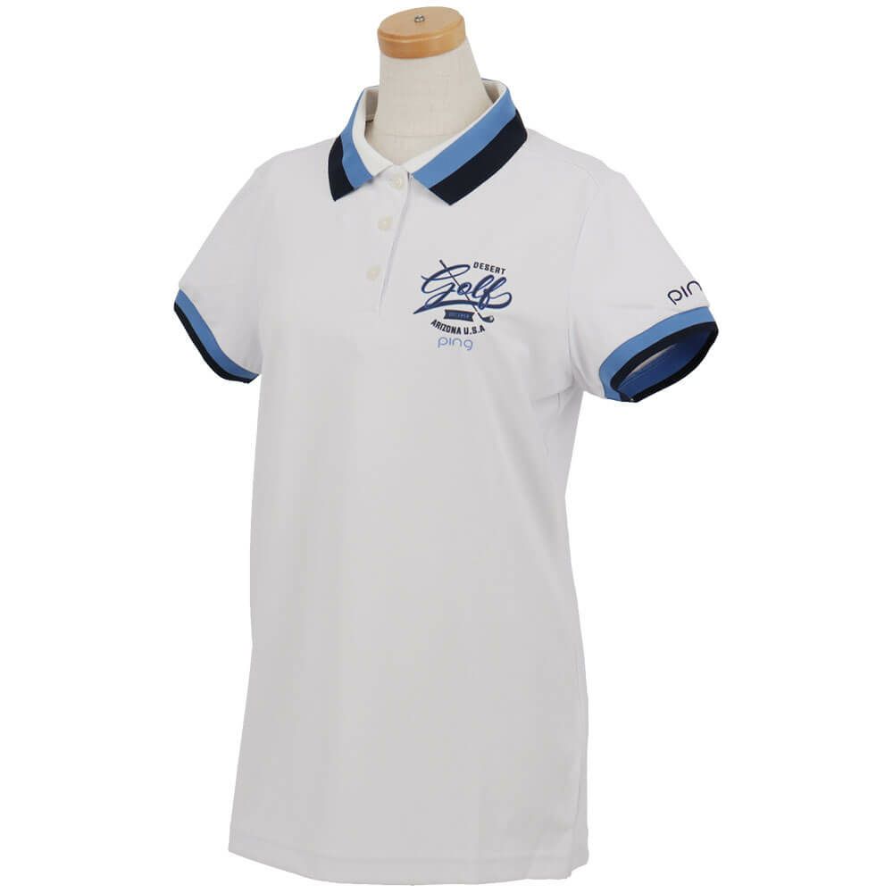 ピン PING　レディース ロンナイズカノコ 半袖 ポロシャツ 622-5160304　2025年モデル 詳細4