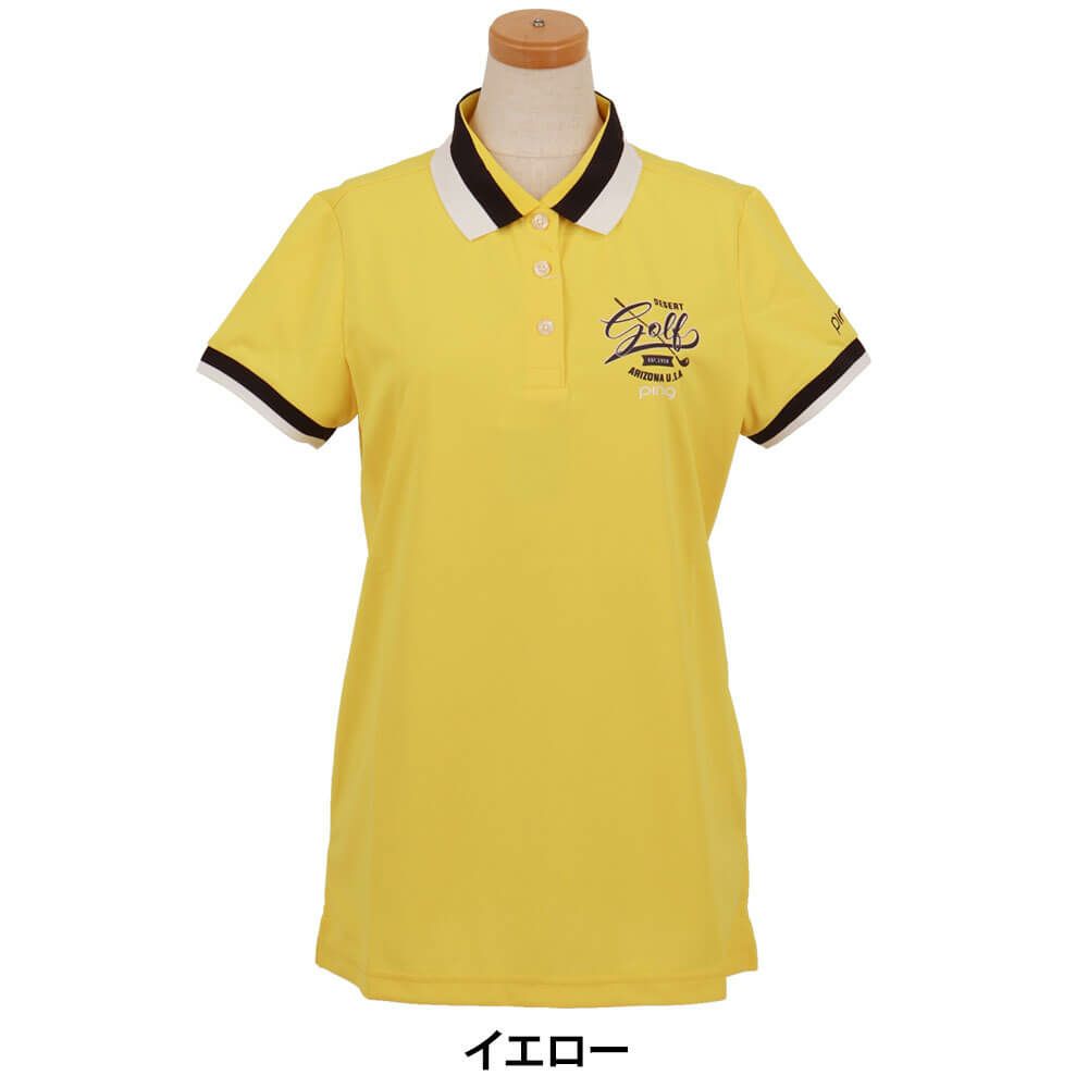 ピン PING　レディース ロンナイズカノコ 半袖 ポロシャツ 622-5160304　2025年モデル 詳細5