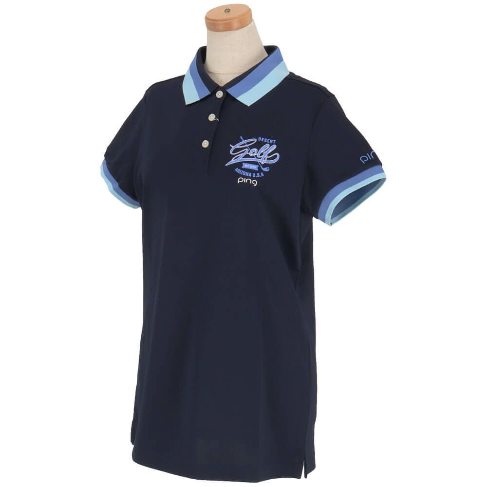 ピン PING　レディース ロンナイズカノコ 半袖 ポロシャツ 622-5160304　2025年モデル 詳細10
