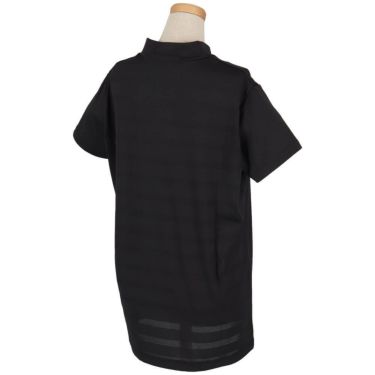 ピン PING　レディース メッシュ ボーダージャガード 半袖 ハイネック シャツ 622-5167100　2025年モデル 詳細3