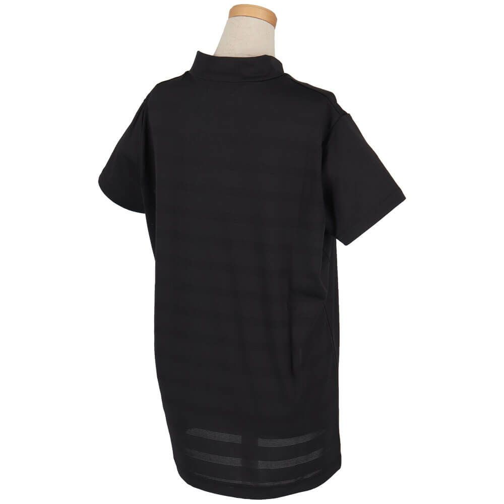 ピン PING　レディース メッシュ ボーダージャガード 半袖 ハイネック シャツ 622-5167100　2025年モデル 詳細3