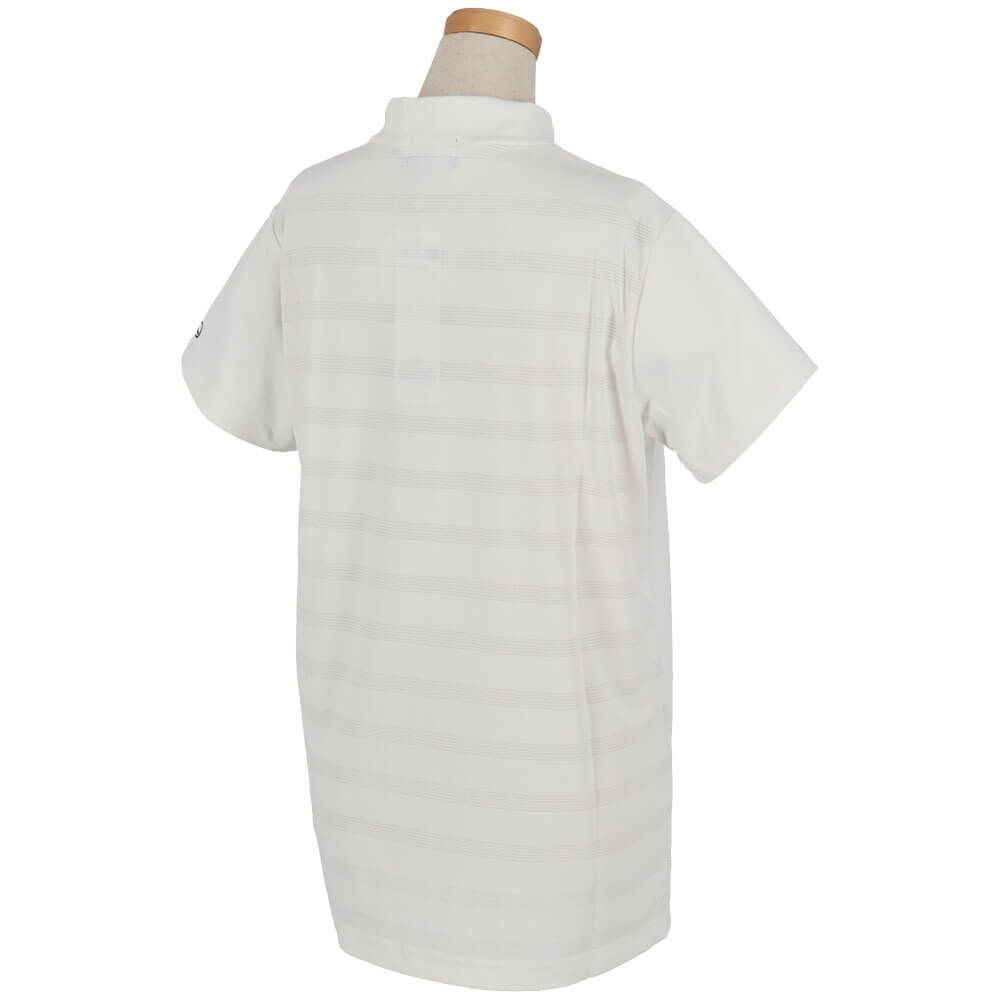 ピン PING　レディース メッシュ ボーダージャガード 半袖 ハイネック シャツ 622-5167100　2025年モデル 詳細6