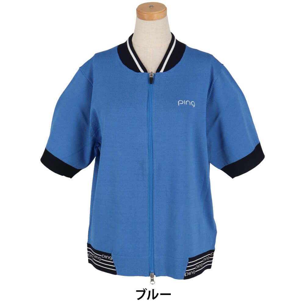 ピン PING　レディース フルジップニット 半袖 ブルゾン 622-5172200　2025年モデル 詳細2
