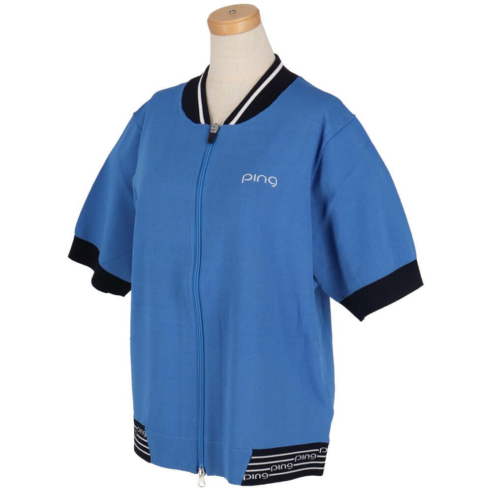 ピン PING　レディース フルジップニット 半袖 ブルゾン 622-5172200　2025年モデル 詳細4