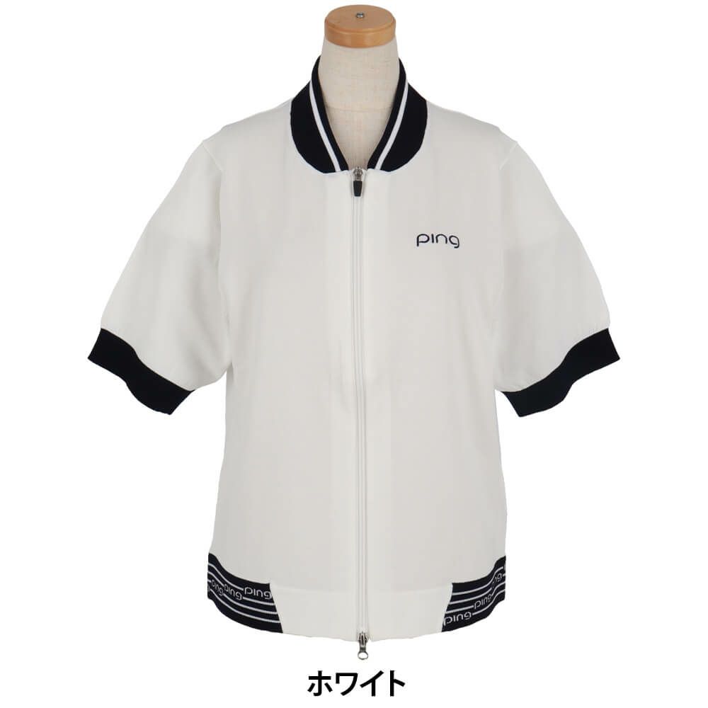 ピン PING　レディース フルジップニット 半袖 ブルゾン 622-5172200　2025年モデル 詳細5