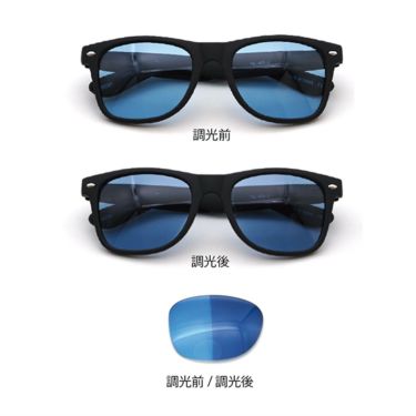 フローン Fullon　サングラス 調光 FGL 003-3 マットブラック/ライトブルー 詳細3