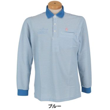 マンシングウェア Munsingwear　メンズ ボーダー柄 長袖 ポロシャツ MGMXJB05　2024年モデル 詳細2