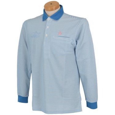 マンシングウェア Munsingwear　メンズ ボーダー柄 長袖 ポロシャツ MGMXJB05　2024年モデル 詳細4