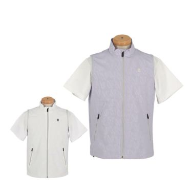 マンシングウェア Munsingwear　メンズ ストレッチ エンボス柄 ベスト MGMXJK50　2024年モデル 詳細1