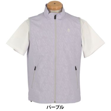 マンシングウェア Munsingwear　メンズ ストレッチ エンボス柄 ベスト MGMXJK50　2024年モデル 詳細2