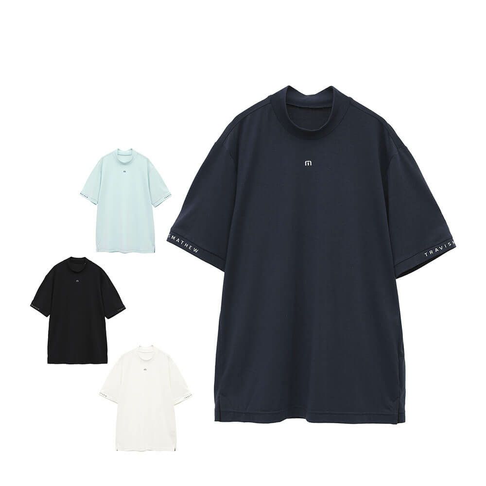 トラヴィスマシュー Travis Mathew　メンズ ロゴプリント 半袖 モックネックシャツ 7AL014　2025年モデル 詳細1