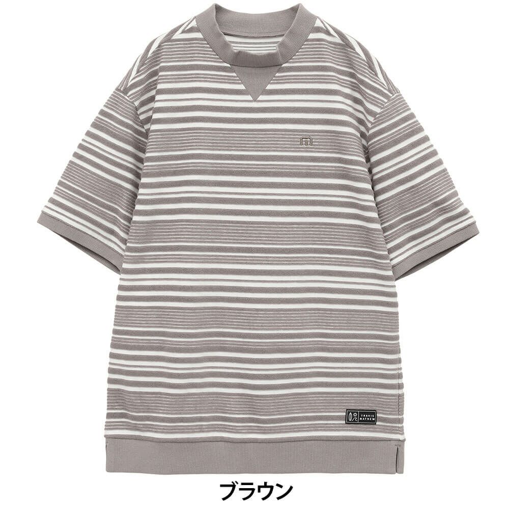 トラヴィスマシュー Travis Mathew　メンズ パイルボーダー 半袖 モックネックシャツ 7AL015　2025年モデル 詳細2