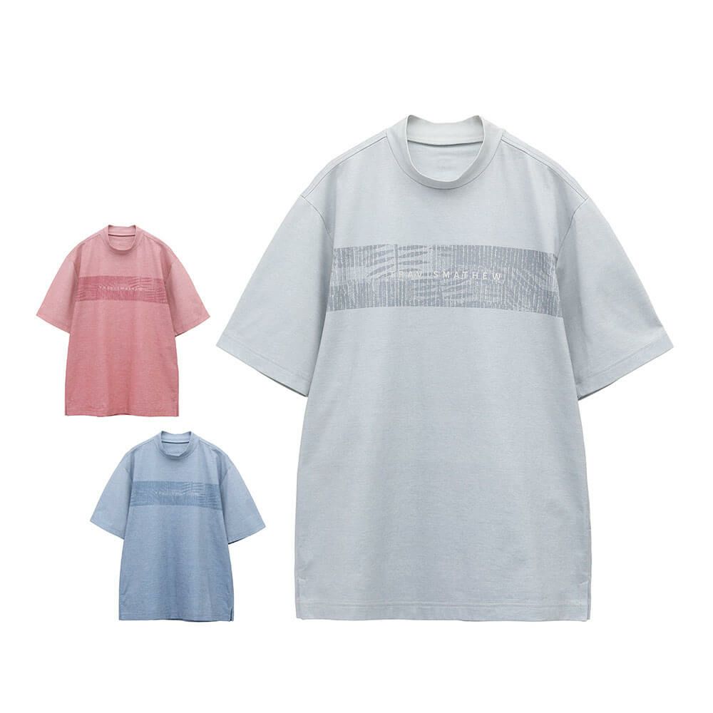 トラヴィスマシュー Travis Mathew　メンズ チェストプリント 半袖 モックネックシャツ 7AL016　2025年モデル 詳細1