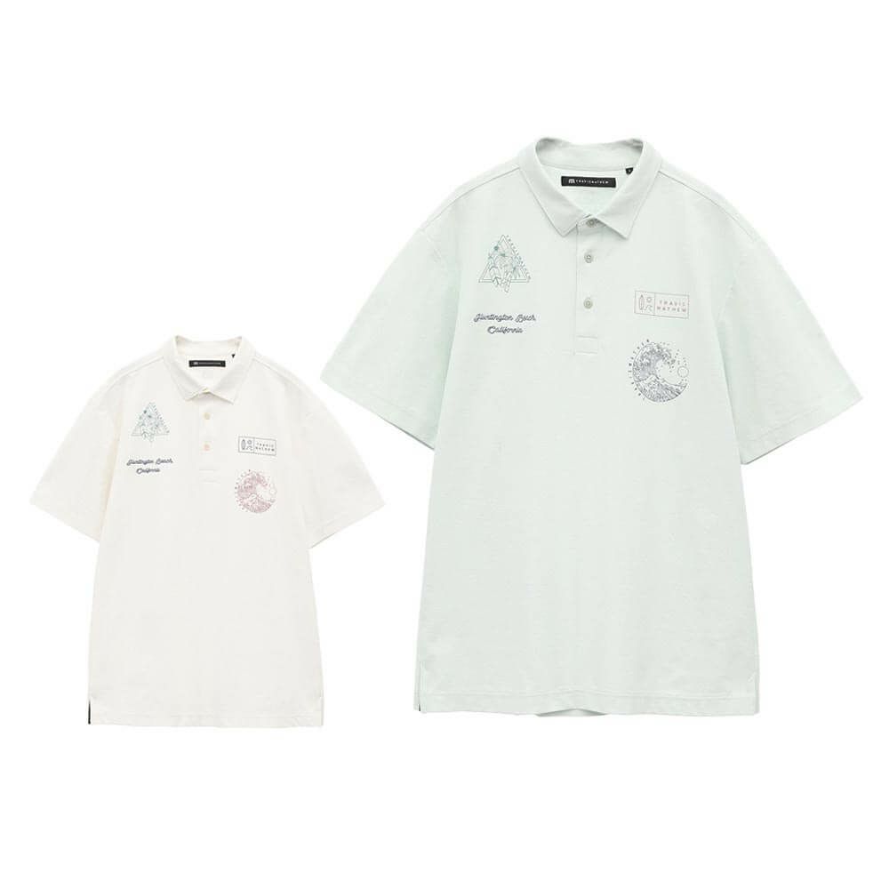 トラヴィスマシュー Travis Mathew　メンズ スキャッタープリント 半袖 ポロシャツ 7AL029　2025年モデル