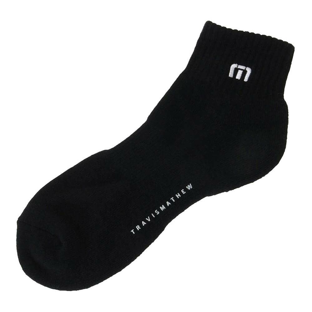 トラヴィスマシュー Travis Mathew　メンズ ショート ソックス 7AL092 0BLK ブラック　2025年モデル 詳細1