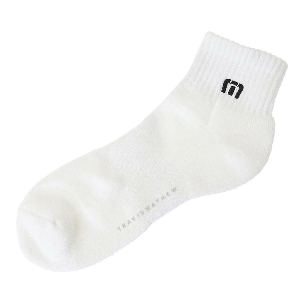 トラヴィスマシュー Travis Mathew　メンズ ショート ソックス 7AL092 1WHT ホワイト　2025年モデル 詳細1