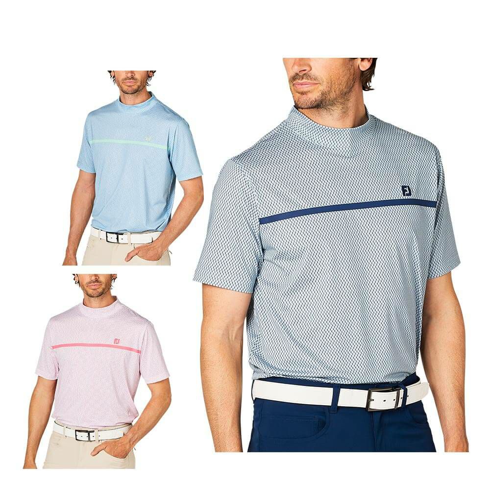 フットジョイ FootJoy　メンズ チェストライン 半袖 モックネックシャツ FJ-S25-S10　2025年モデル 詳細1