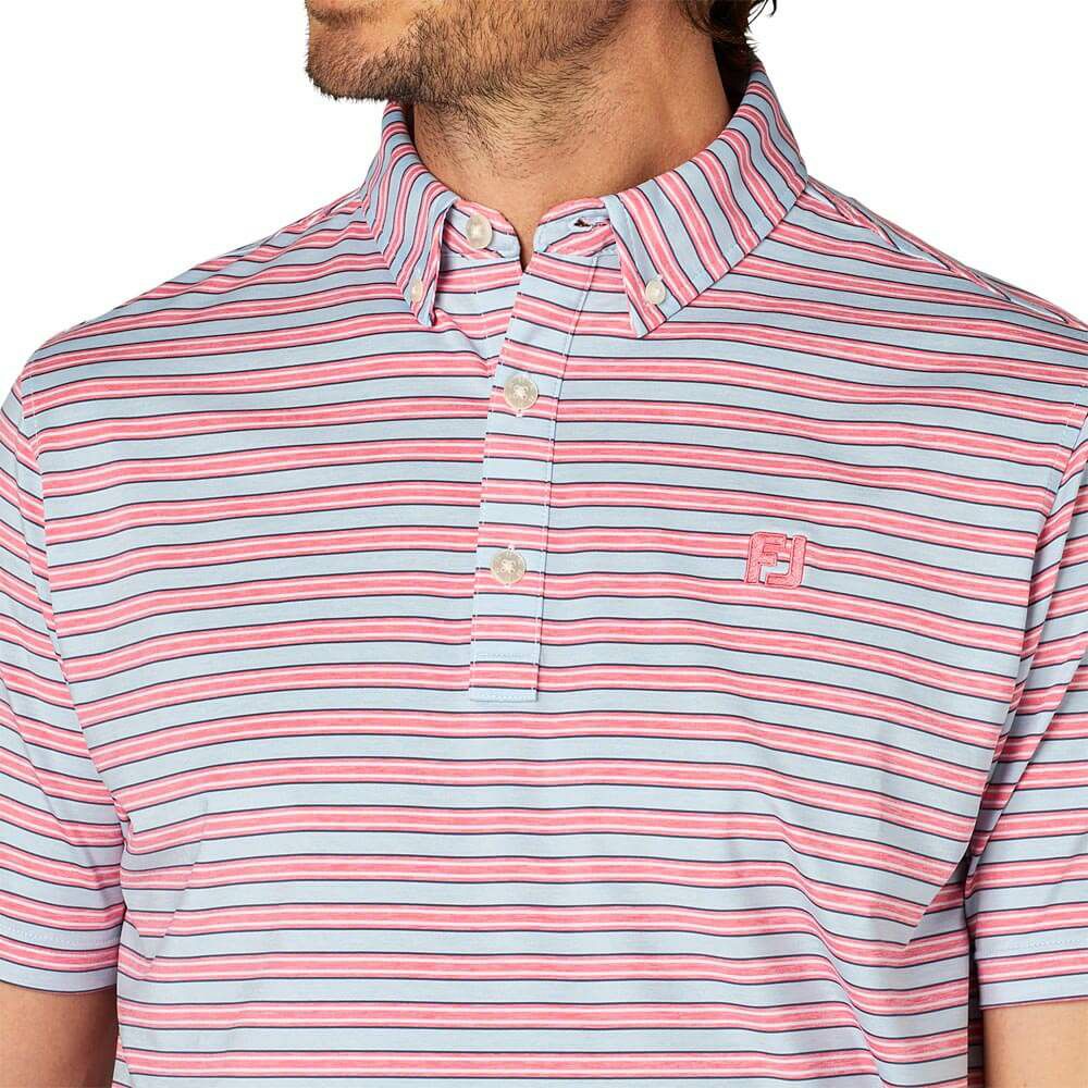フットジョイ FootJoy　メンズ ヘザーストライプ 半袖 ボタンダウン ポロシャツ FJ-S25-S11　2025年モデル 詳細7