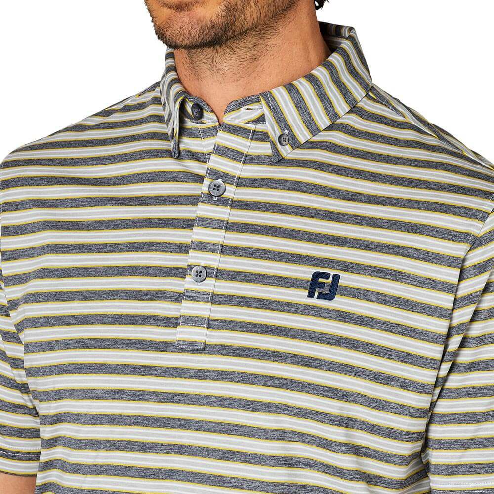 フットジョイ FootJoy　メンズ ヘザーストライプ 半袖 ボタンダウン ポロシャツ FJ-S25-S11　2025年モデル 詳細10