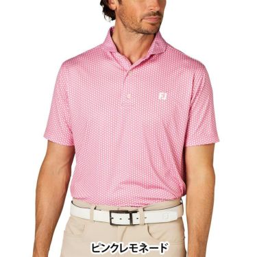 フットジョイ FootJoy　メンズ ジオメトリックプリント ワイドカラー 半袖 ポロシャツ FJ-S25-S12　2025年モデル 詳細2
