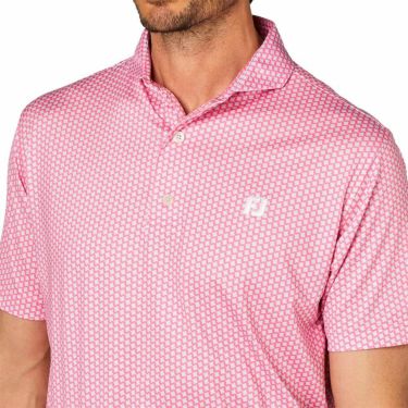 フットジョイ FootJoy　メンズ ジオメトリックプリント ワイドカラー 半袖 ポロシャツ FJ-S25-S12　2025年モデル 詳細4