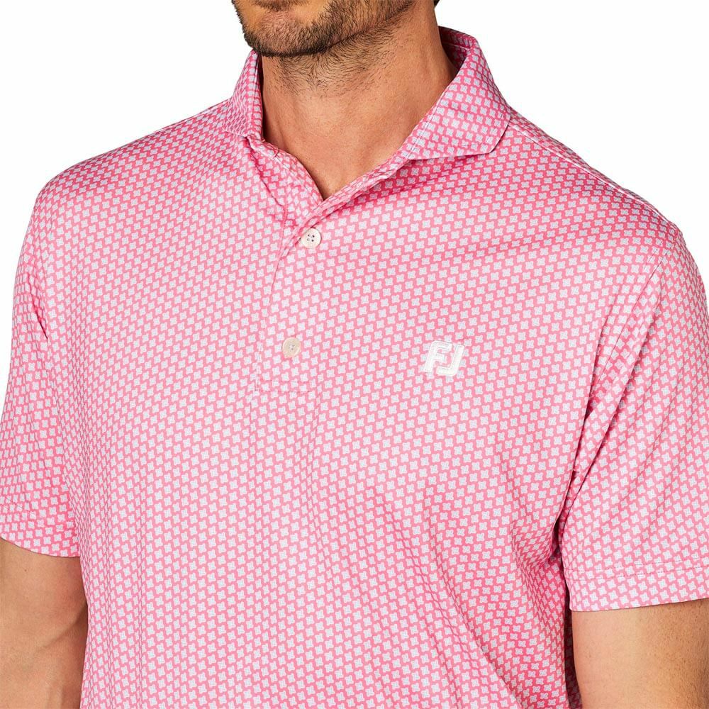 フットジョイ FootJoy　メンズ ジオメトリックプリント ワイドカラー 半袖 ポロシャツ FJ-S25-S12　2025年モデル 詳細4