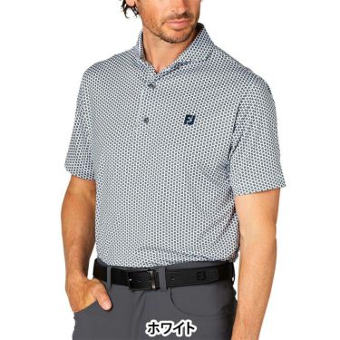 フットジョイ FootJoy　メンズ ジオメトリックプリント ワイドカラー 半袖 ポロシャツ FJ-S25-S12　2025年モデル 詳細5