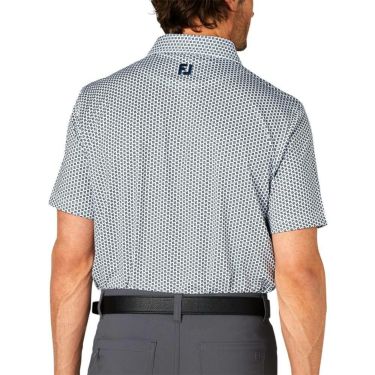 フットジョイ FootJoy　メンズ ジオメトリックプリント ワイドカラー 半袖 ポロシャツ FJ-S25-S12　2025年モデル 詳細6