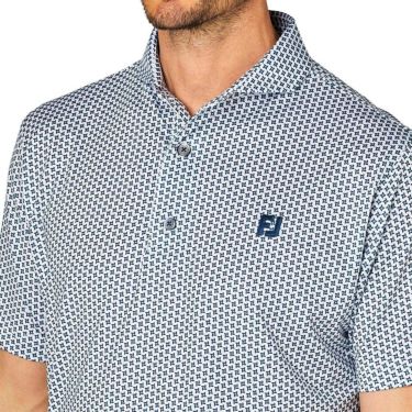 フットジョイ FootJoy　メンズ ジオメトリックプリント ワイドカラー 半袖 ポロシャツ FJ-S25-S12　2025年モデル 詳細7