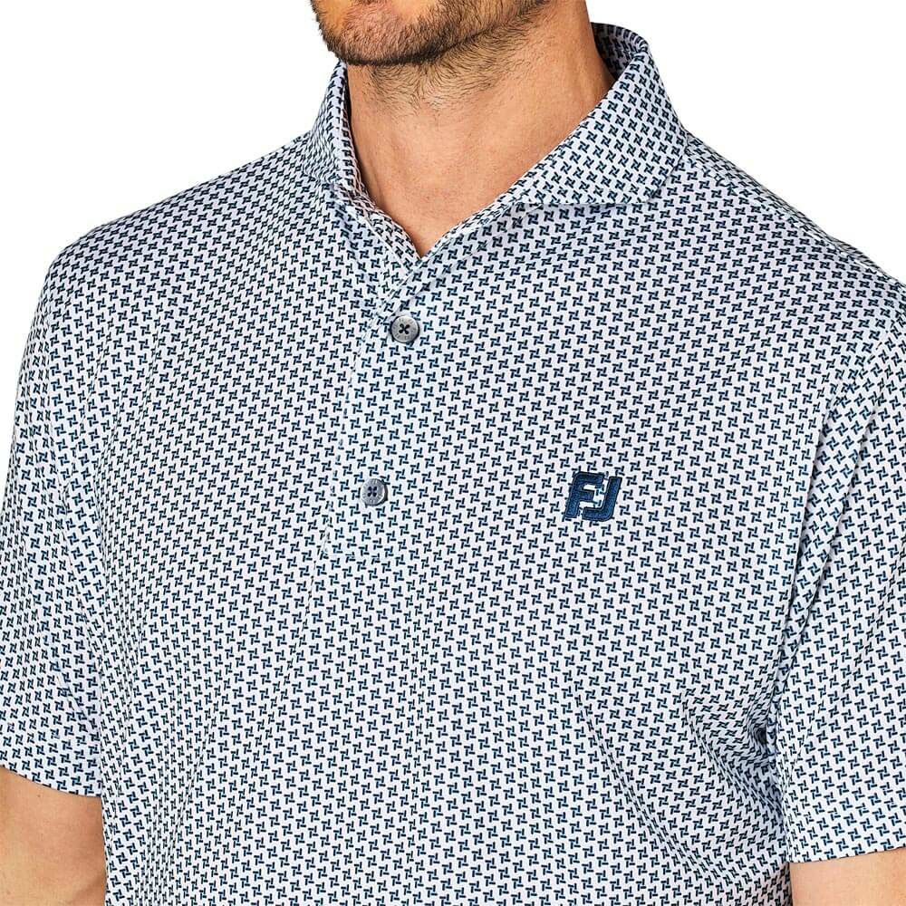 フットジョイ FootJoy　メンズ ジオメトリックプリント ワイドカラー 半袖 ポロシャツ FJ-S25-S12　2025年モデル 詳細7