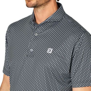 フットジョイ FootJoy　メンズ ジオメトリックプリント ワイドカラー 半袖 ポロシャツ FJ-S25-S12　2025年モデル 詳細10