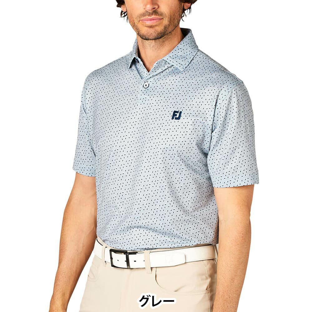 フットジョイ FootJoy　メンズ ボールプリント 半袖 ポロシャツ FJ-S25-S13　2025年モデル 詳細5