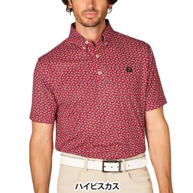 フットジョイ FootJoy　メンズ フラワープリント 半袖 ボタンダウン ポロシャツ FJ-S25-S14　2025年モデル 詳細2