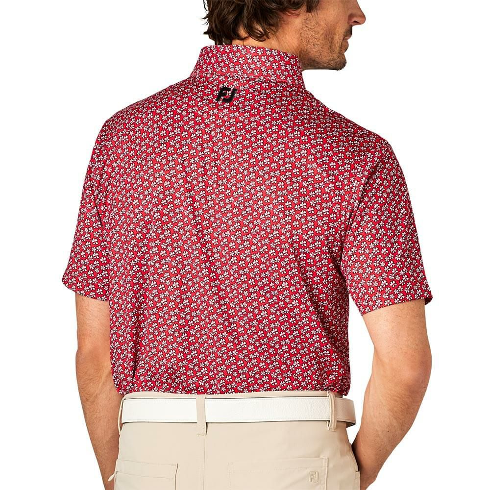 フットジョイ FootJoy　メンズ フラワープリント 半袖 ボタンダウン ポロシャツ FJ-S25-S14　2025年モデル 詳細3