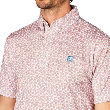 フットジョイ FootJoy　メンズ フラワープリント 半袖 ボタンダウン ポロシャツ FJ-S25-S14　2025年モデル 詳細9