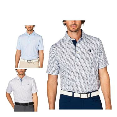 フットジョイ FootJoy　メンズ プレイヤーズ フィギュアプリント 半袖 ポロシャツ FJ-S25-S15　2025年モデル 詳細1