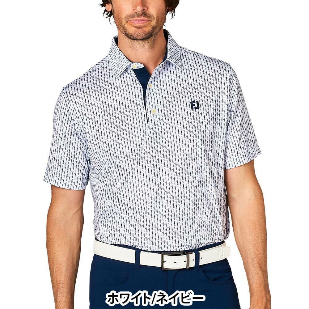 フットジョイ FootJoy　メンズ プレイヤーズ フィギュアプリント 半袖 ポロシャツ FJ-S25-S15　2025年モデル 詳細5
